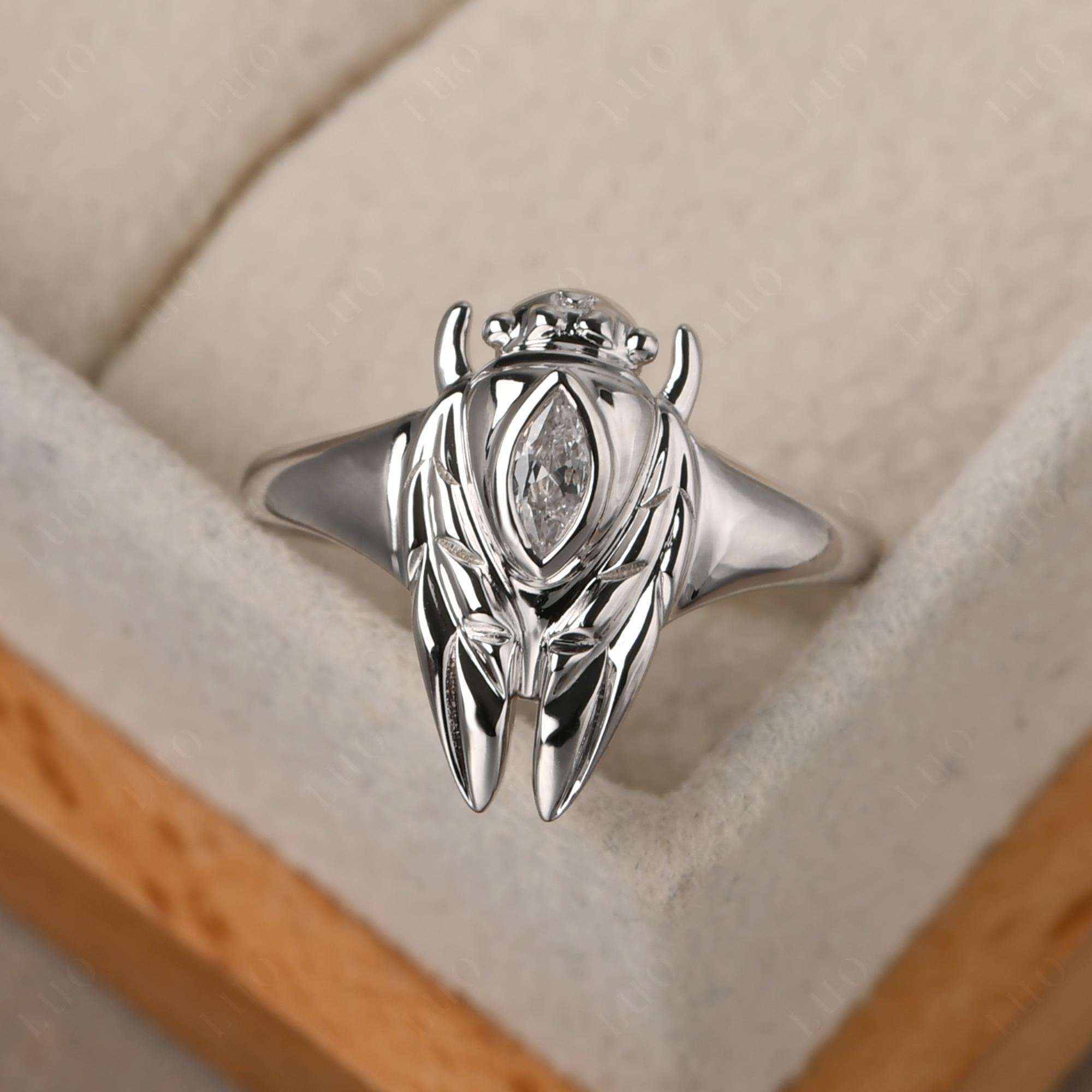 Cubic Zirconia Cicada Ring