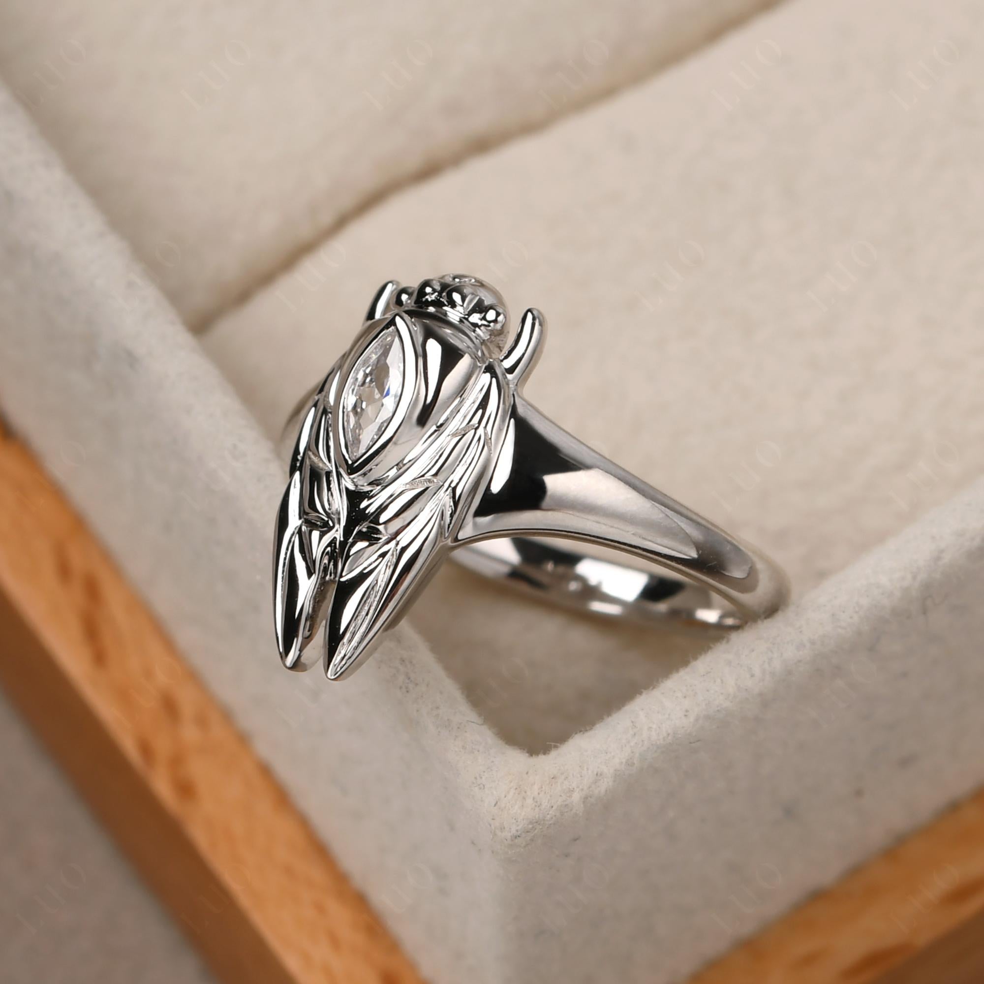 Cubic Zirconia Cicada Ring