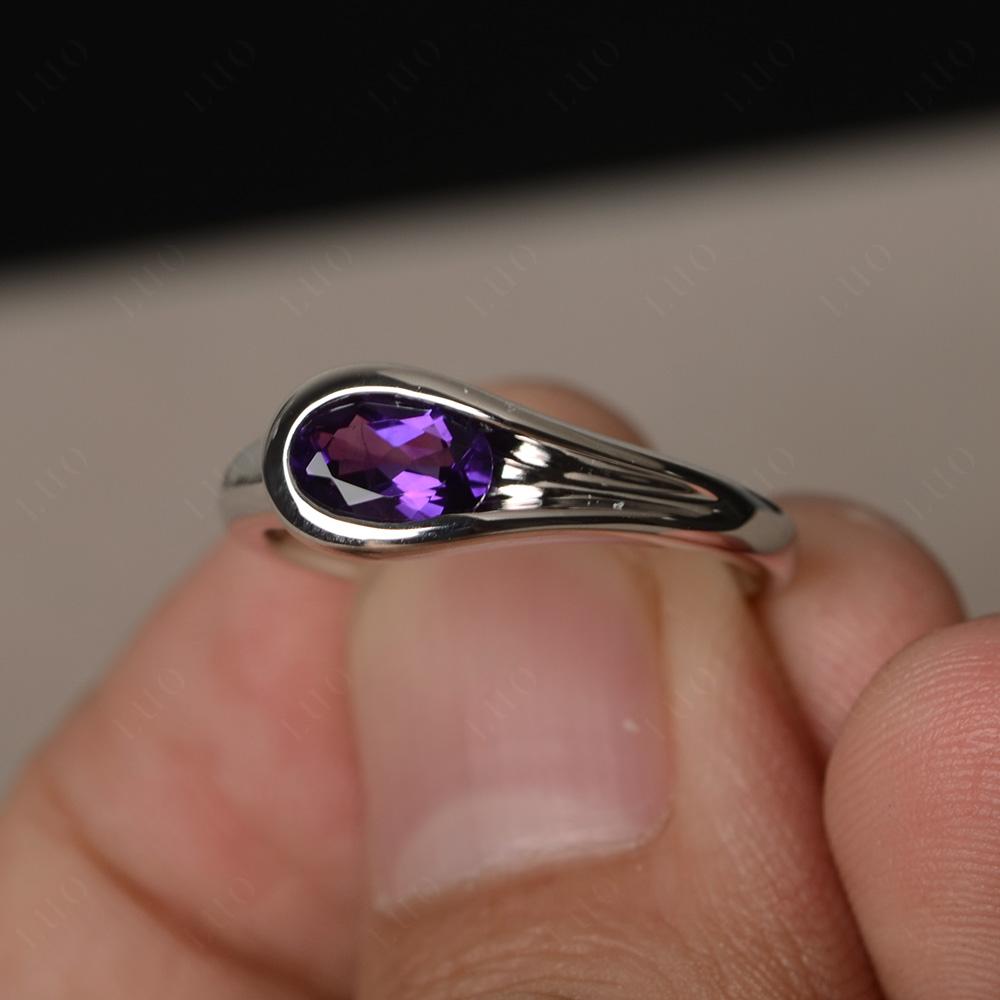 Amethyst Streamline Ring - LUO Jewelry 