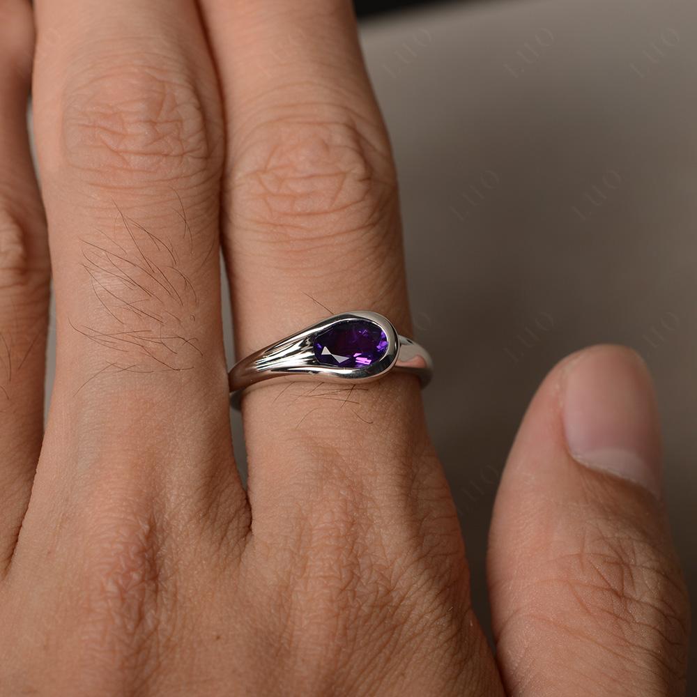 Amethyst Streamline Ring - LUO Jewelry 