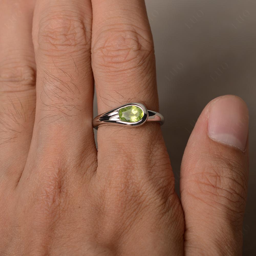 Peridot Streamline Ring - LUO Jewelry 