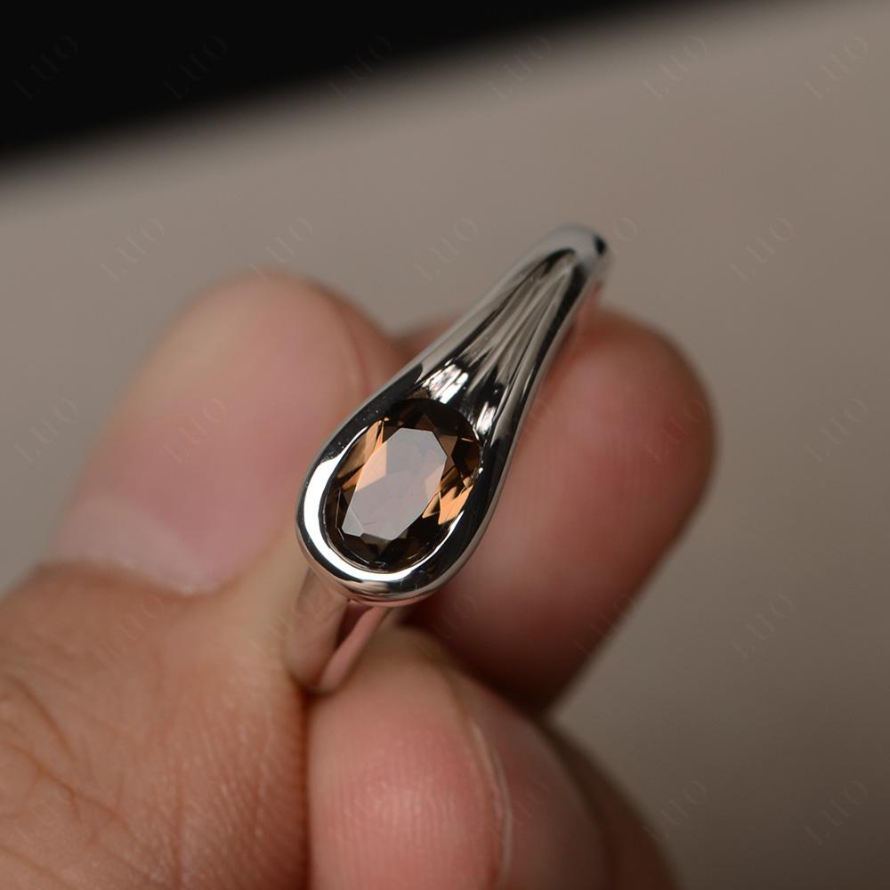 Smoky Quartz Streamline Ring - LUO Jewelry 