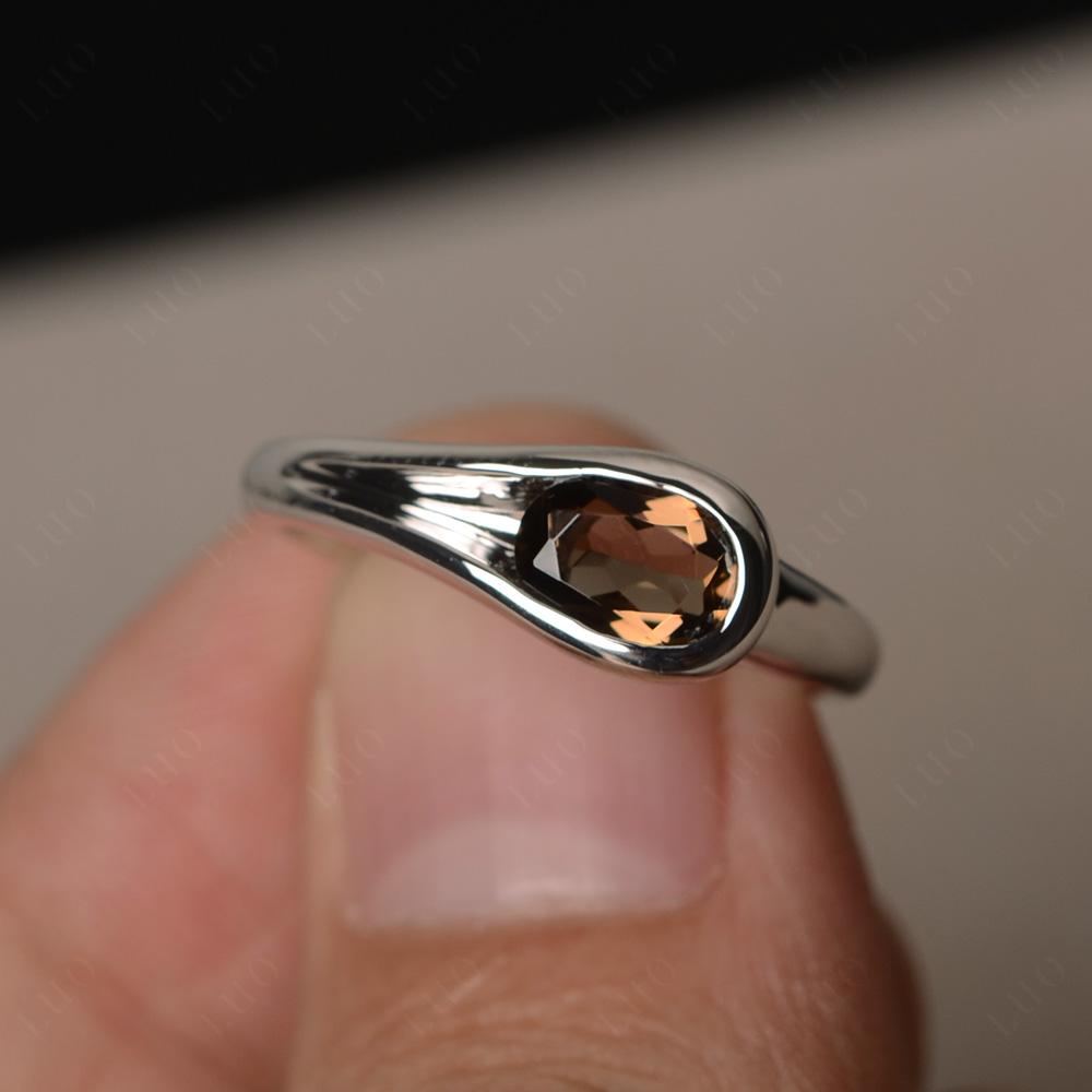 Smoky Quartz Streamline Ring - LUO Jewelry 