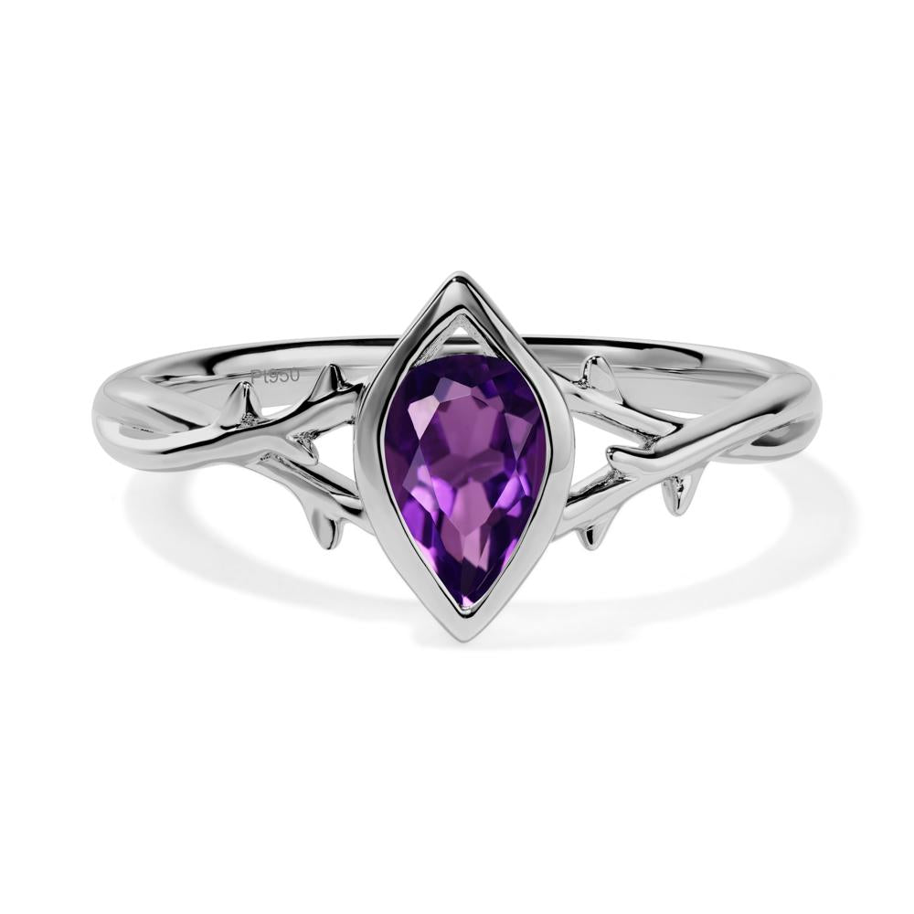 Amethyst Twig Ring - LUO Jewelry #metal_platinum