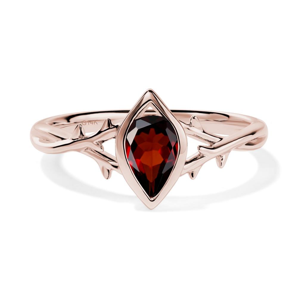 Garnet Twig Ring - LUO Jewelry #metal_14k rose gold