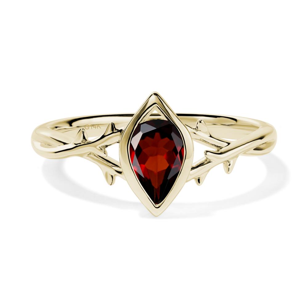 Garnet Twig Ring - LUO Jewelry #metal_14k yellow gold