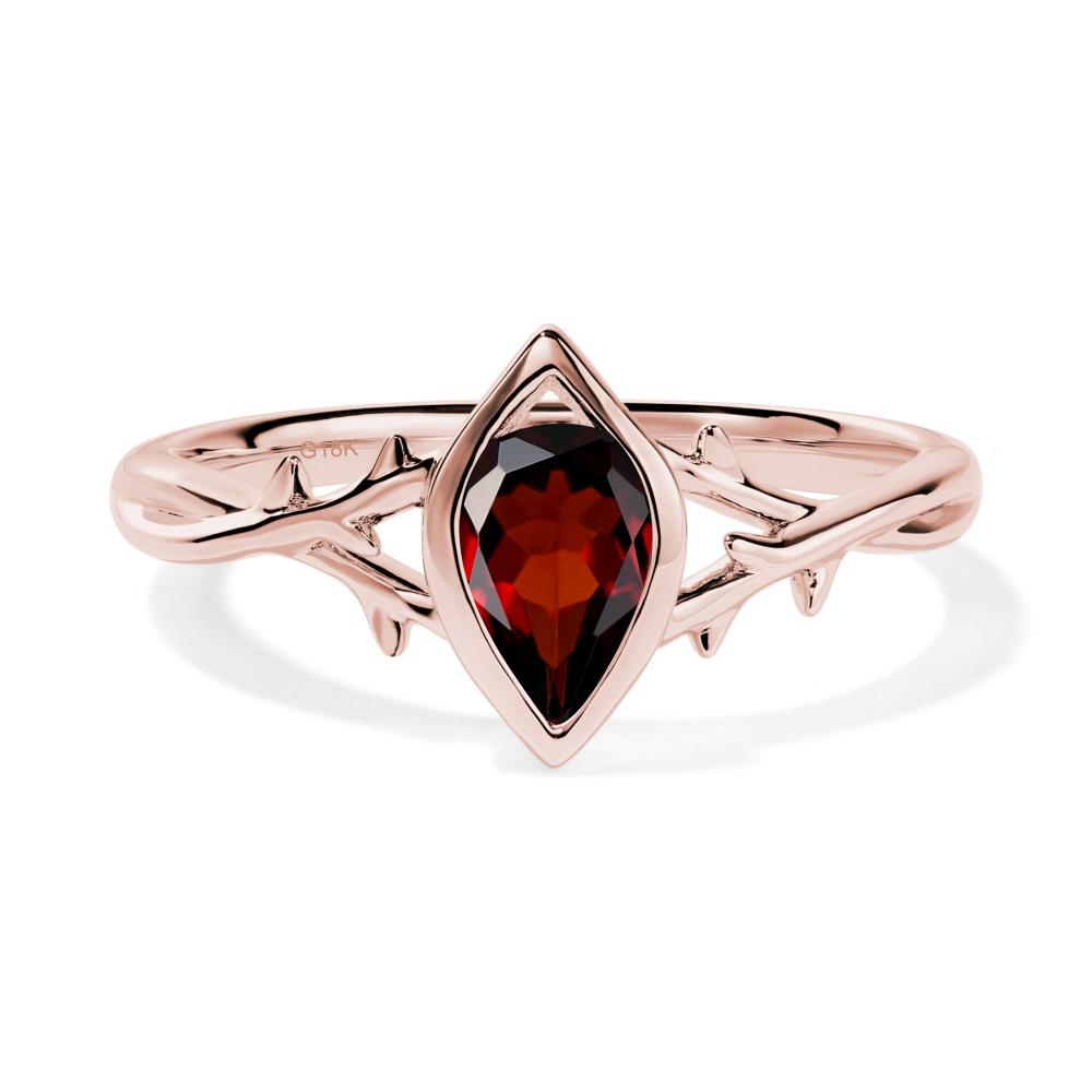 Garnet Twig Ring - LUO Jewelry #metal_18k rose gold