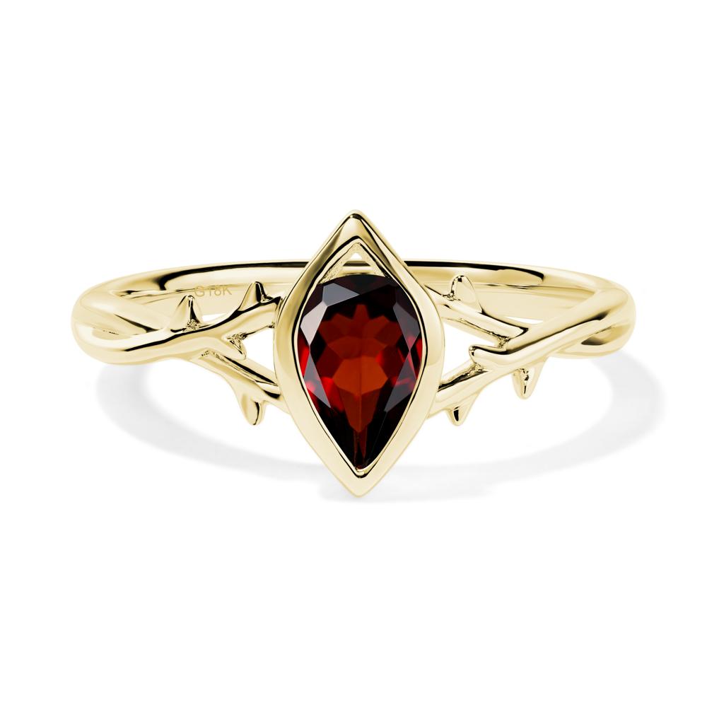 Garnet Twig Ring - LUO Jewelry #metal_18k yellow gold