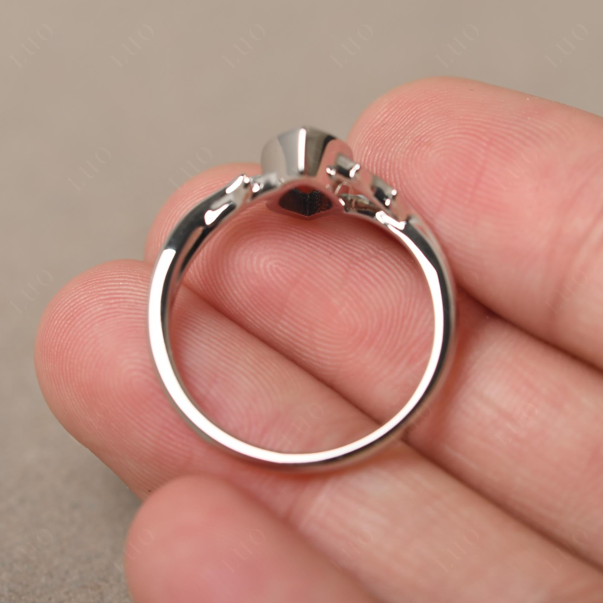 Garnet Twig Ring - LUO Jewelry 