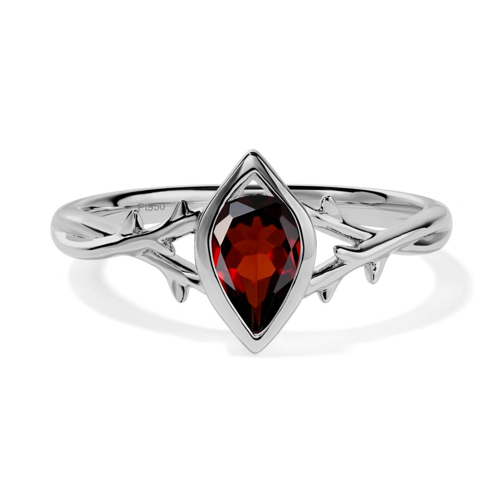 Garnet Twig Ring - LUO Jewelry #metal_platinum