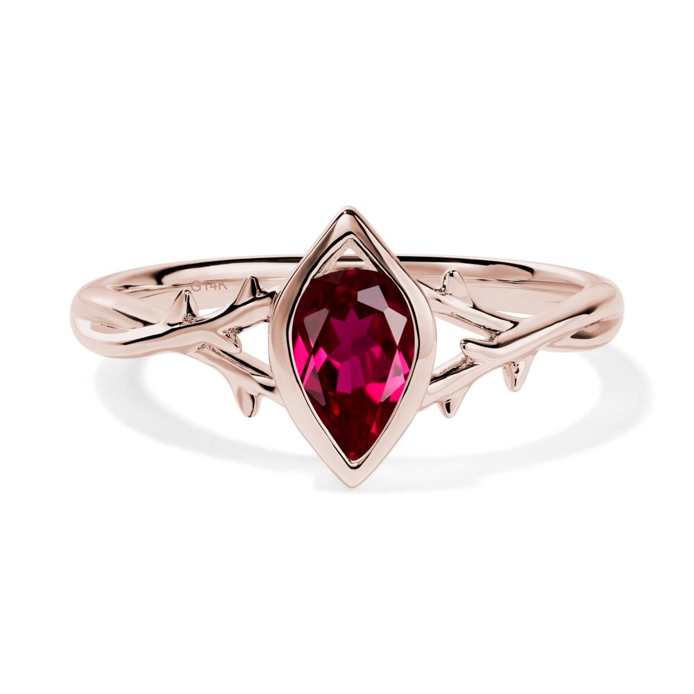 Ruby Twig Ring - LUO Jewelry #metal_14k rose gold