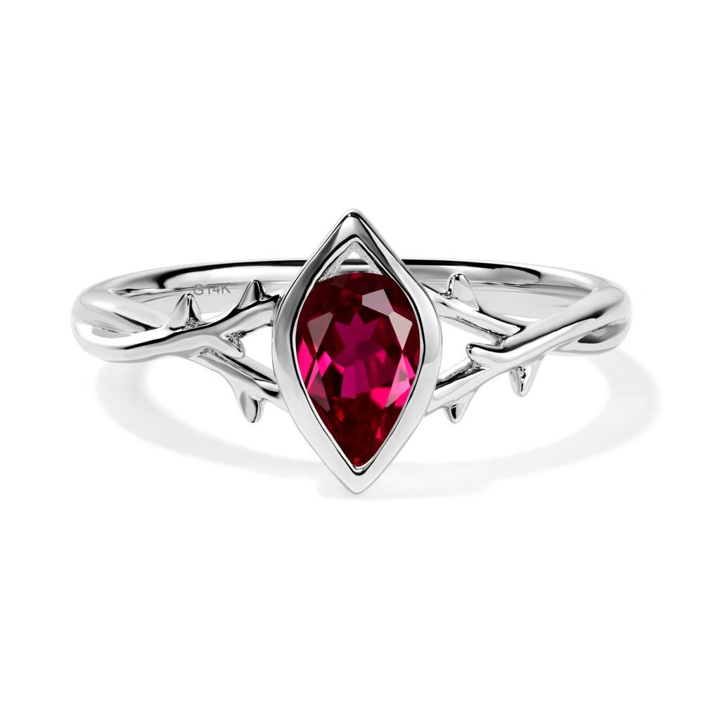 Ruby Twig Ring - LUO Jewelry #metal_14k white gold