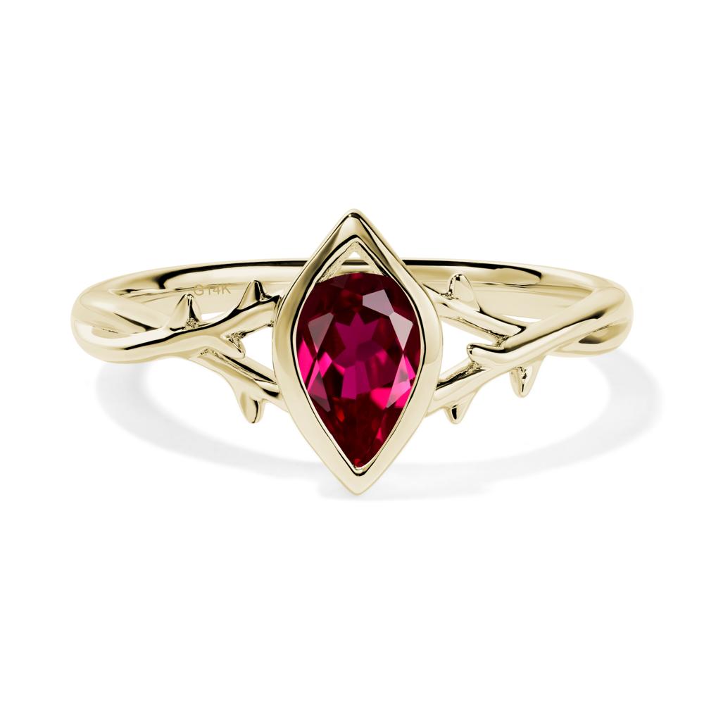 Ruby Twig Ring - LUO Jewelry #metal_14k yellow gold