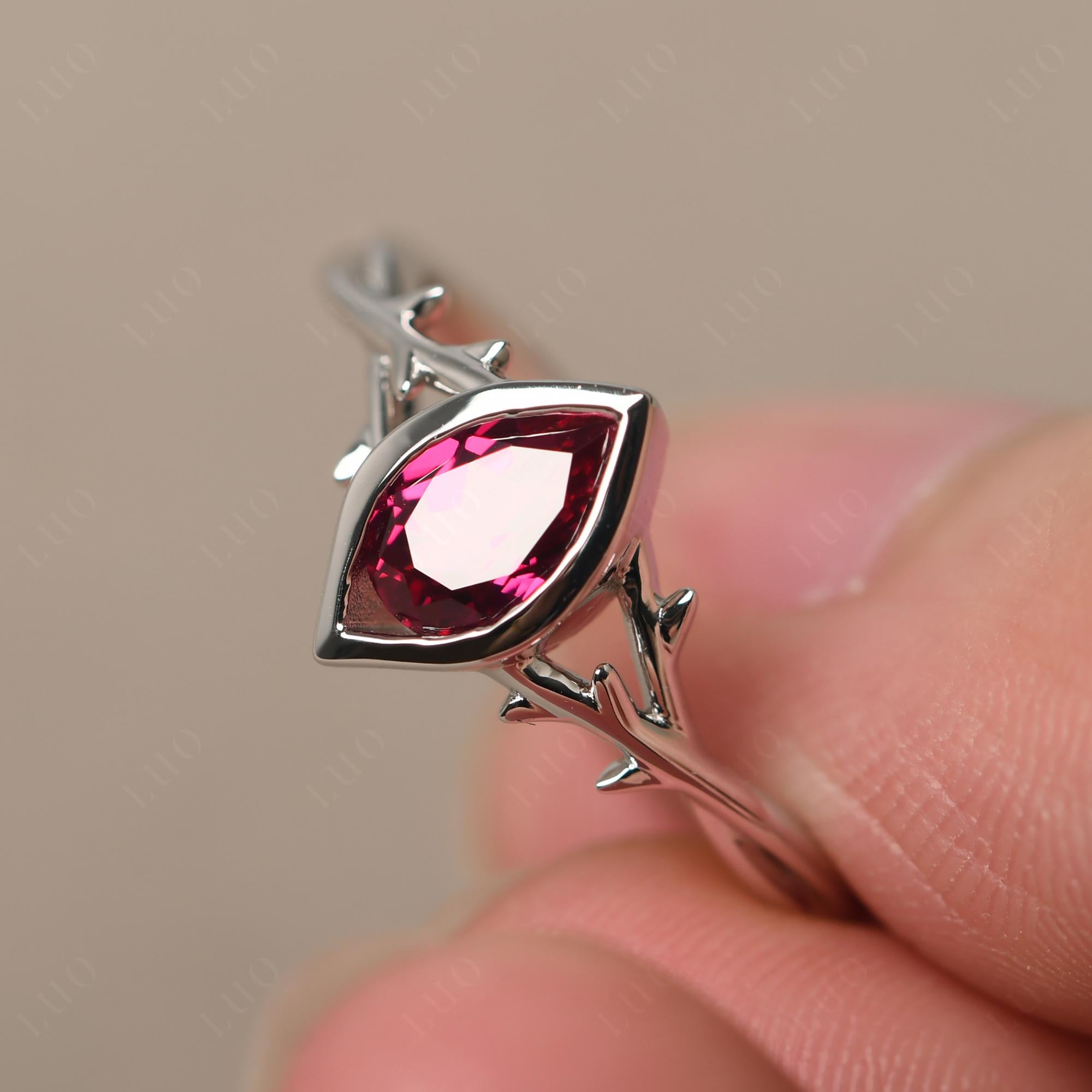 Ruby Twig Ring - LUO Jewelry 