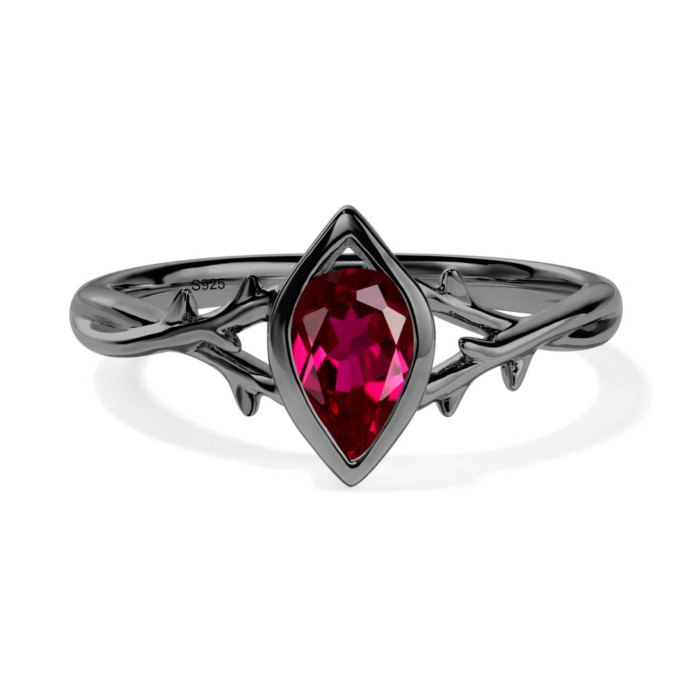 Ruby Twig Ring - LUO Jewelry #metal_black finish sterling silver