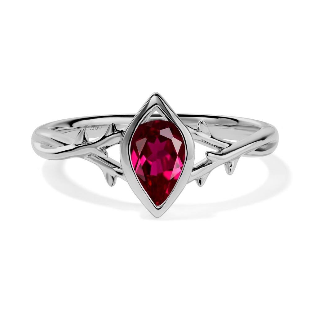 Ruby Twig Ring - LUO Jewelry #metal_platinum