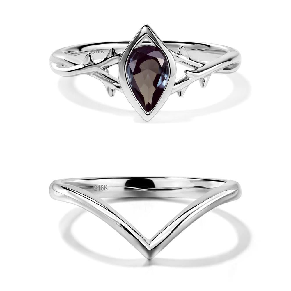 Alexandrite Twig Bezel Set Ring - LUO Jewelry #metal_xxxxx