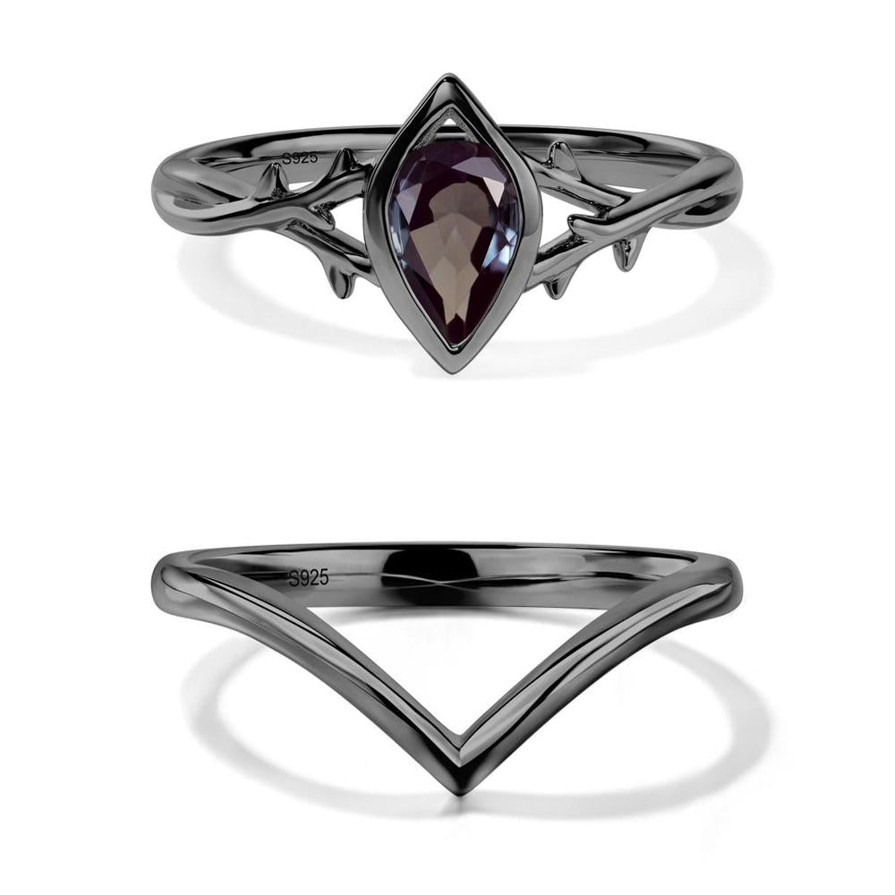 Alexandrite Twig Bezel Set Ring - LUO Jewelry #metal_xxxxx