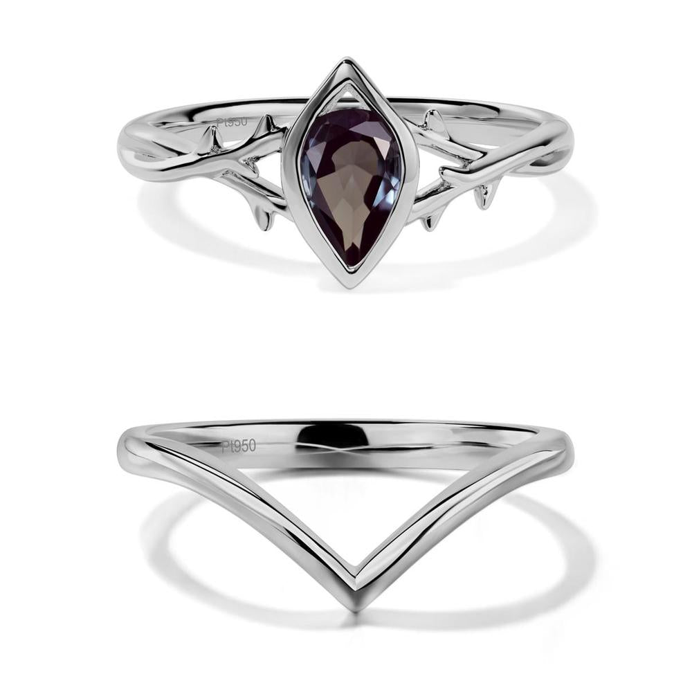 Alexandrite Twig Bezel Set Ring - LUO Jewelry #metal_xxxxx