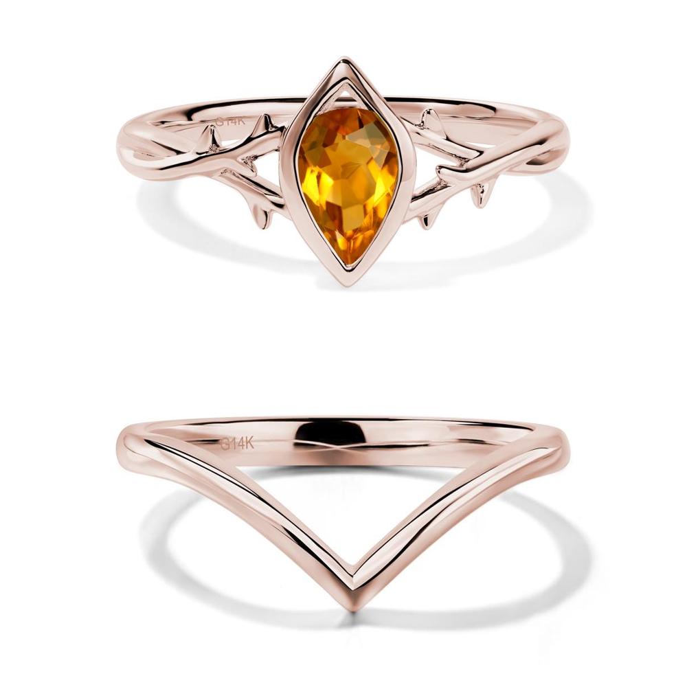 Citrine Twig Ring - LUO Jewelry #metal_xxxxx