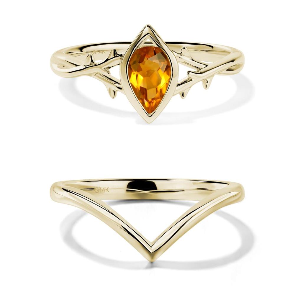 Citrine Twig Ring - LUO Jewelry #metal_xxxxx