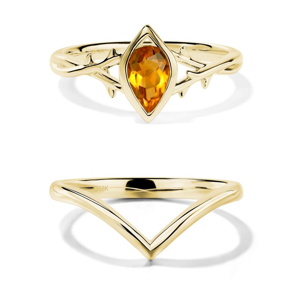 Citrine Twig Ring - LUO Jewelry #metal_xxxxx