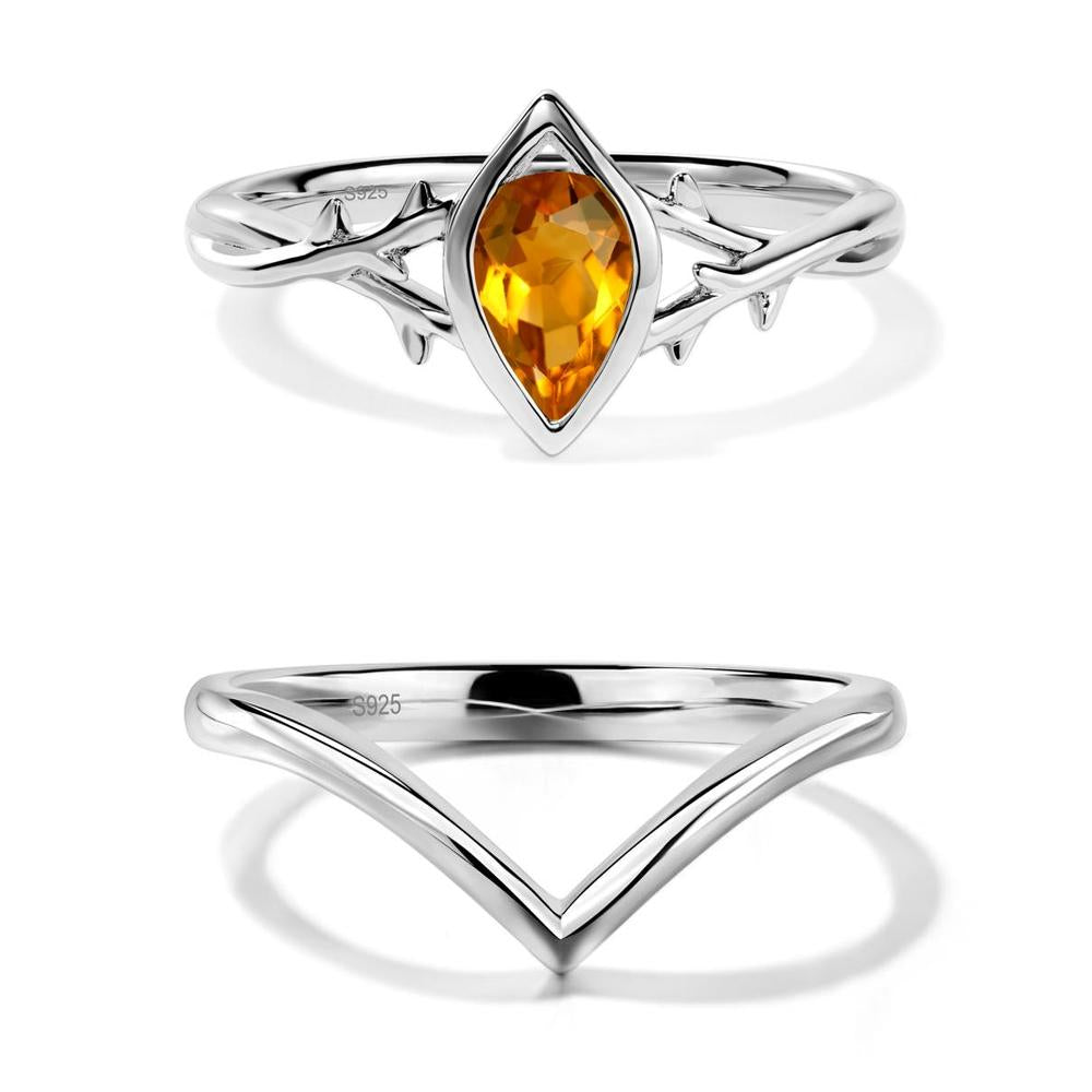 Citrine Twig Ring - LUO Jewelry #metal_xxxxx