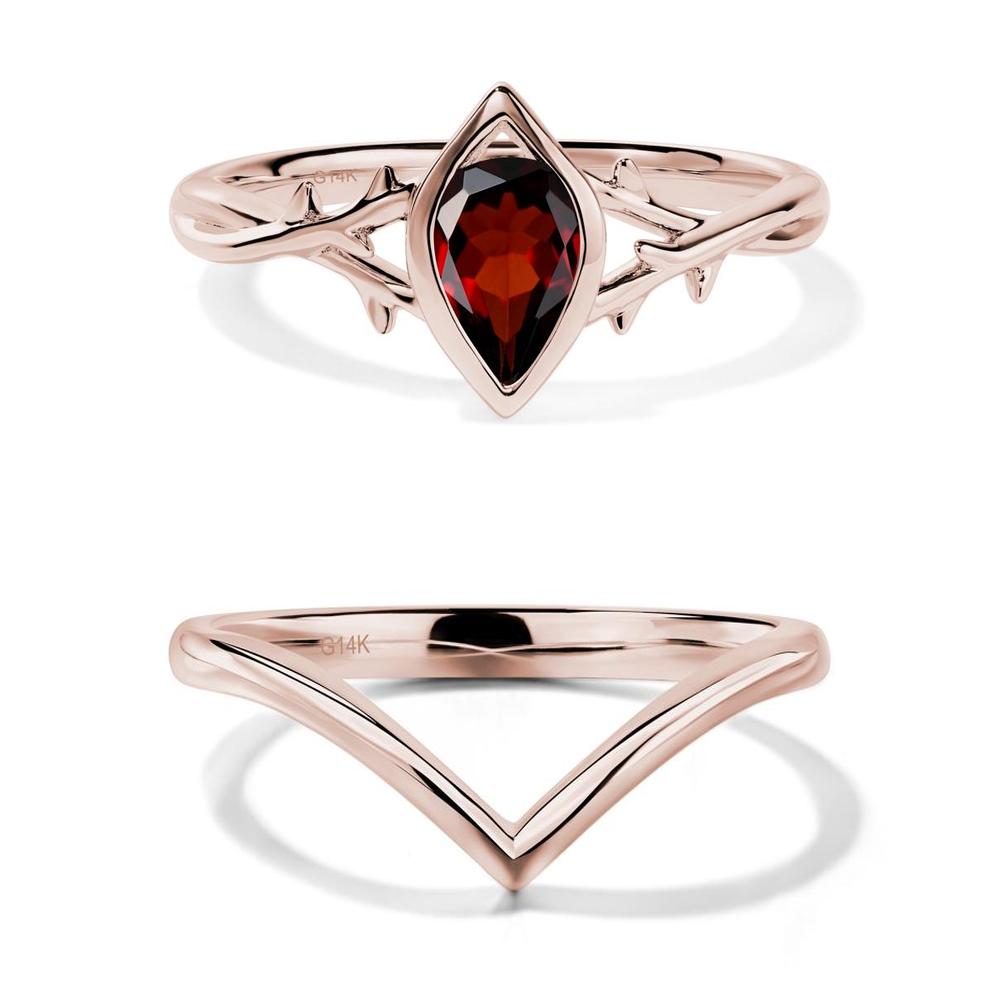 Garnet Twig Ring - LUO Jewelry #metal_xxxxx