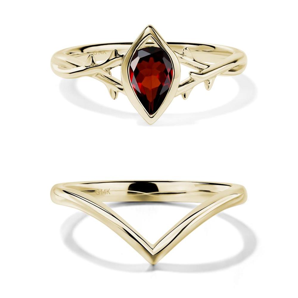 Garnet Twig Ring - LUO Jewelry #metal_xxxxx