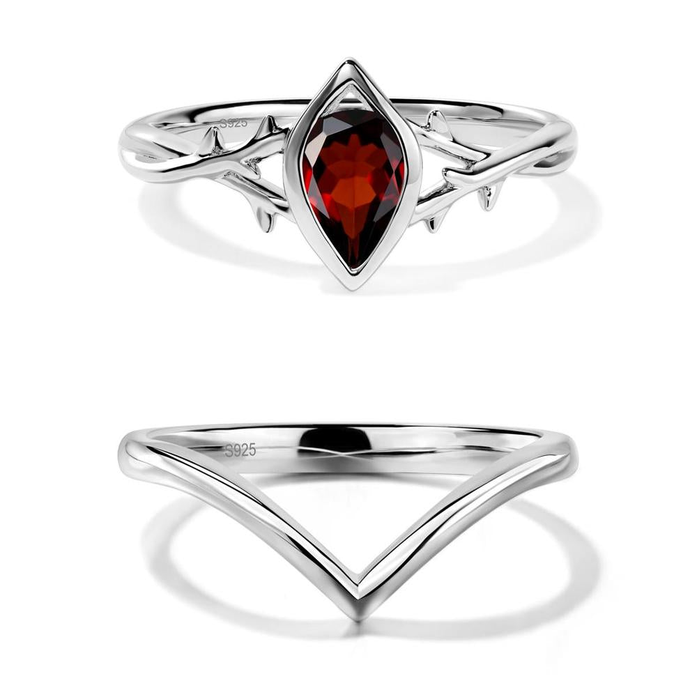 Garnet Twig Ring - LUO Jewelry #metal_xxxxx