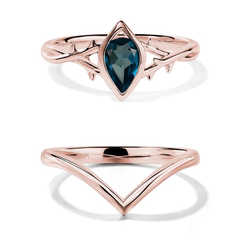 London Blue Topaz Twig Ring - LUO Jewelry #metal_xxxxx