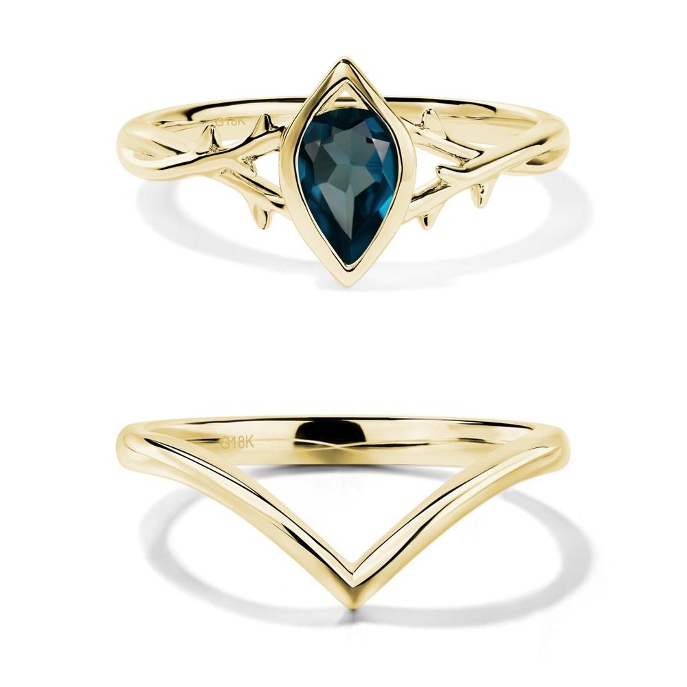 London Blue Topaz Twig Ring - LUO Jewelry #metal_xxxxx