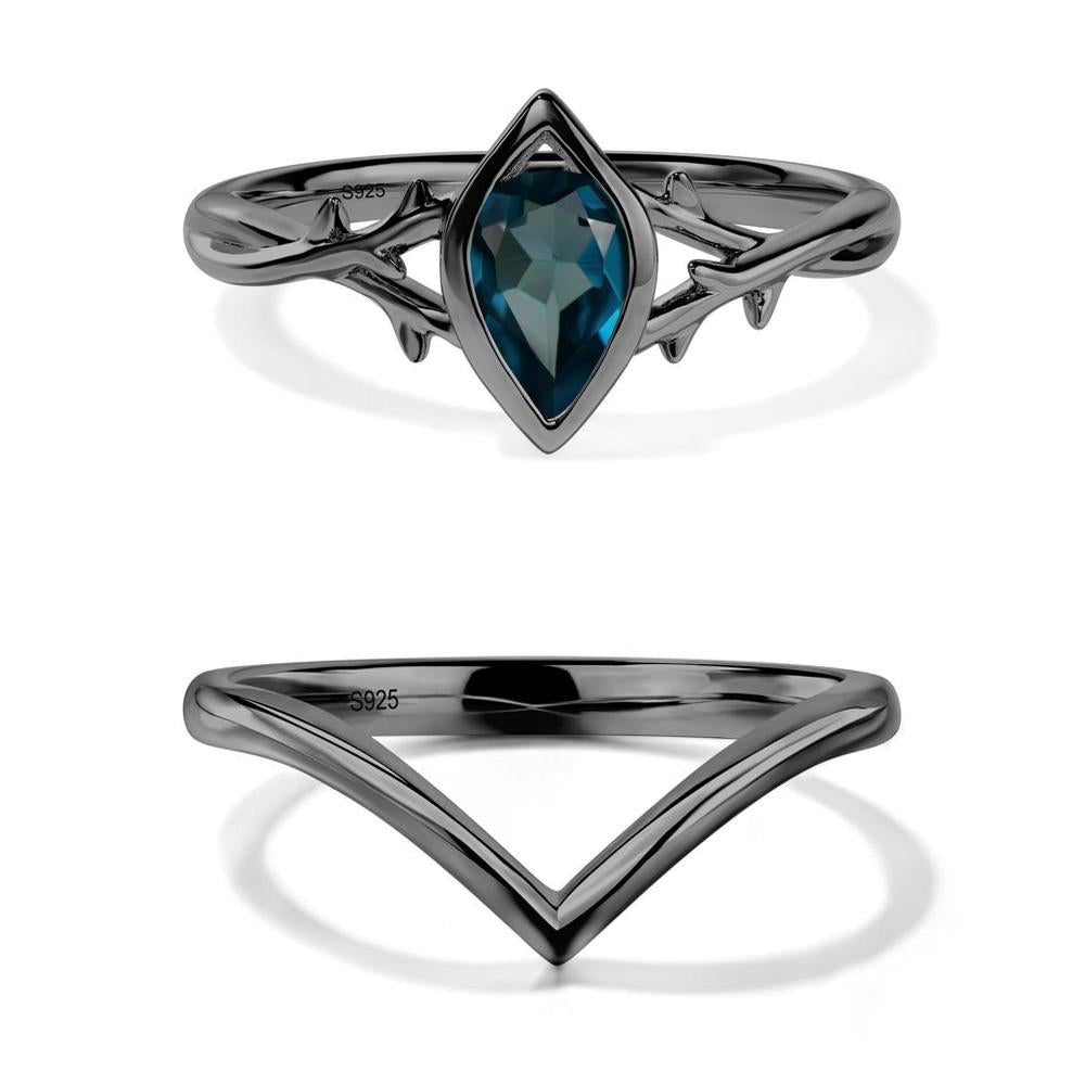 London Blue Topaz Twig Ring - LUO Jewelry #metal_xxxxx