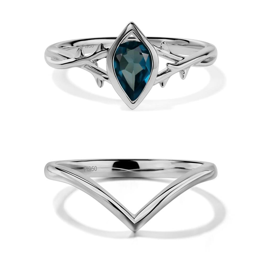 London Blue Topaz Twig Ring - LUO Jewelry #metal_xxxxx