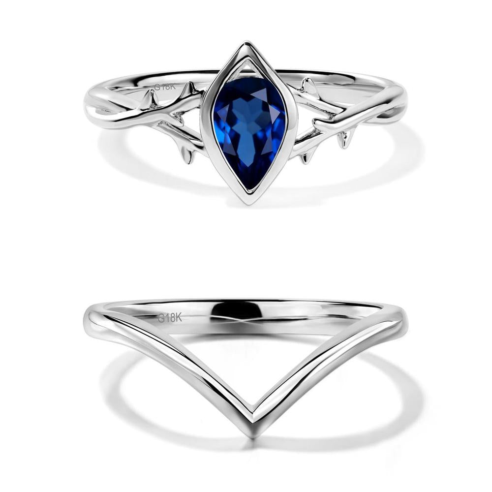 Sapphire Twig Bezel Set Ring - LUO Jewelry #metal_xxxxx