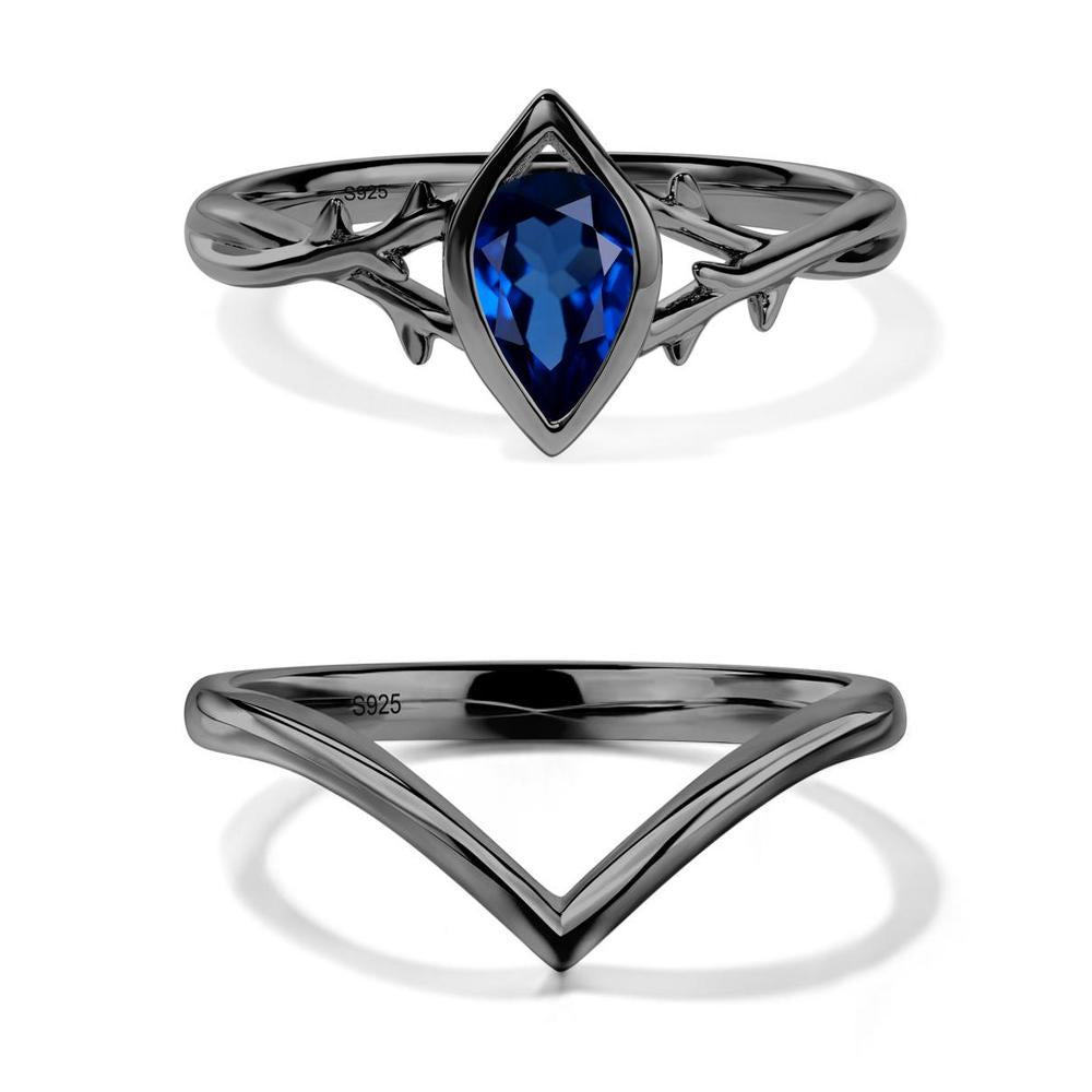 Sapphire Twig Bezel Set Ring - LUO Jewelry #metal_xxxxx