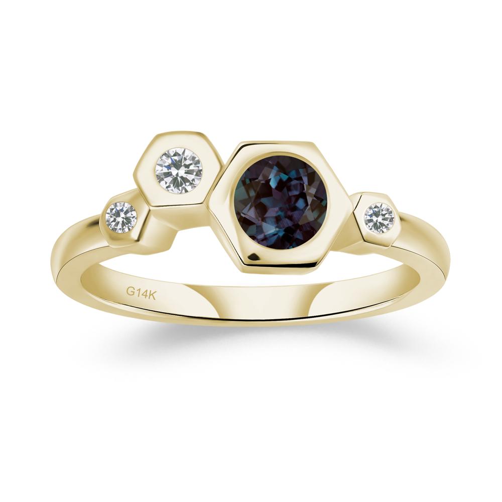 Alexandrite Constellation Engagement Ring - LUO Jewelry #metal_14k yellow gold