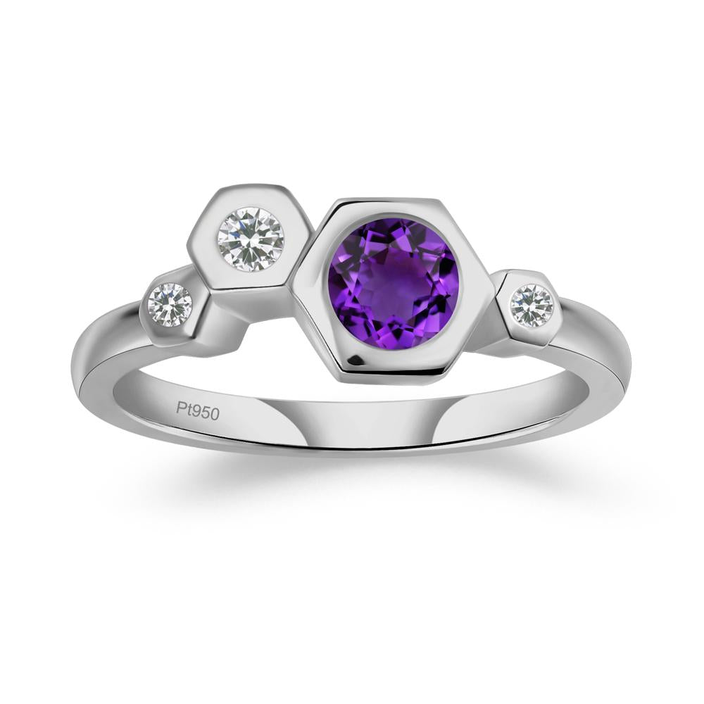 Amethyst Constellation Engagement Ring - LUO Jewelry #metal_platinum