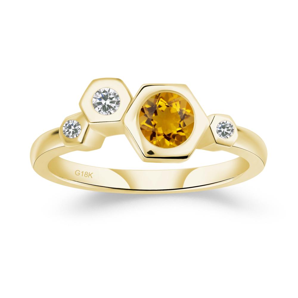 Citrine Constellation Engagement Ring - LUO Jewelry #metal_18k yellow gold