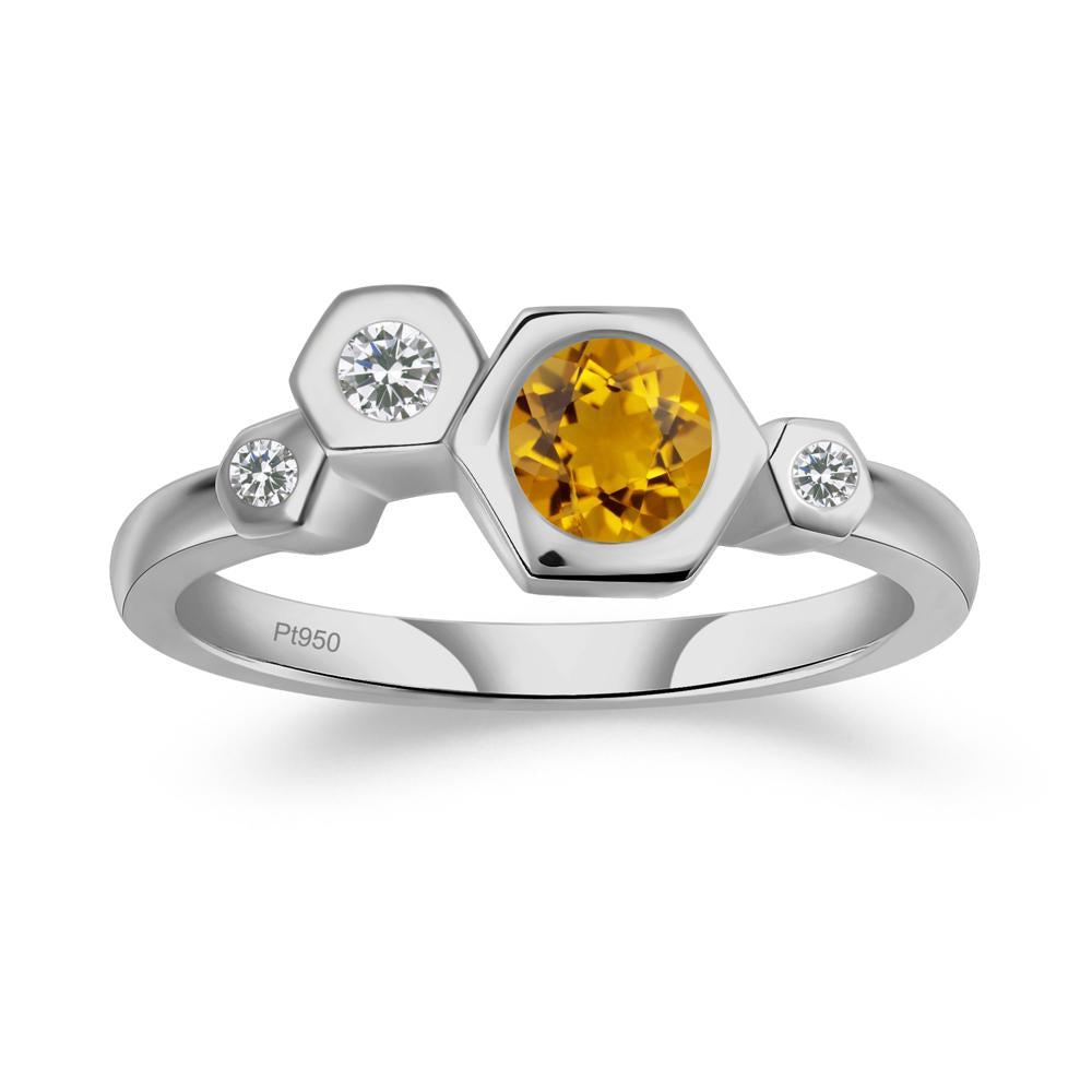 Citrine Constellation Engagement Ring - LUO Jewelry #metal_platinum