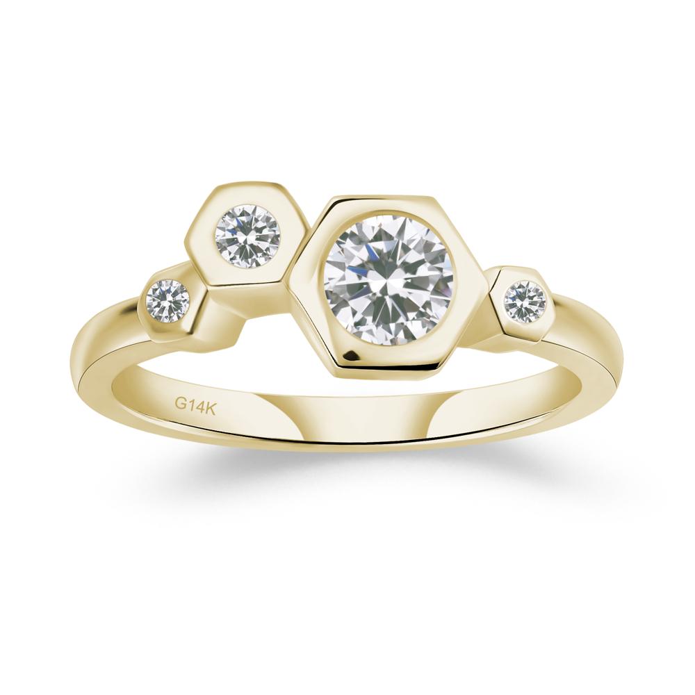 Unique Cubic Zirconia Constellation Ring - LUO Jewelry #metal_14k yellow gold