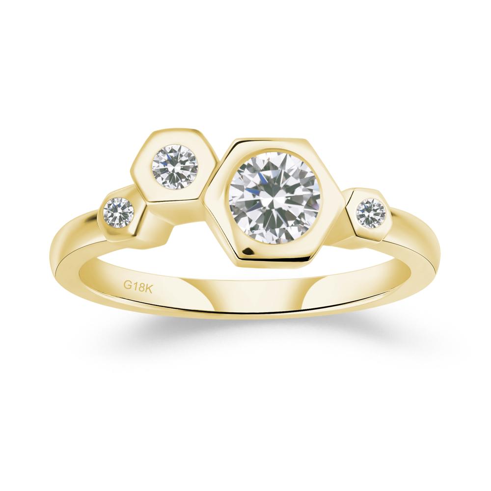 Unique Cubic Zirconia Constellation Ring - LUO Jewelry #metal_18k yellow gold