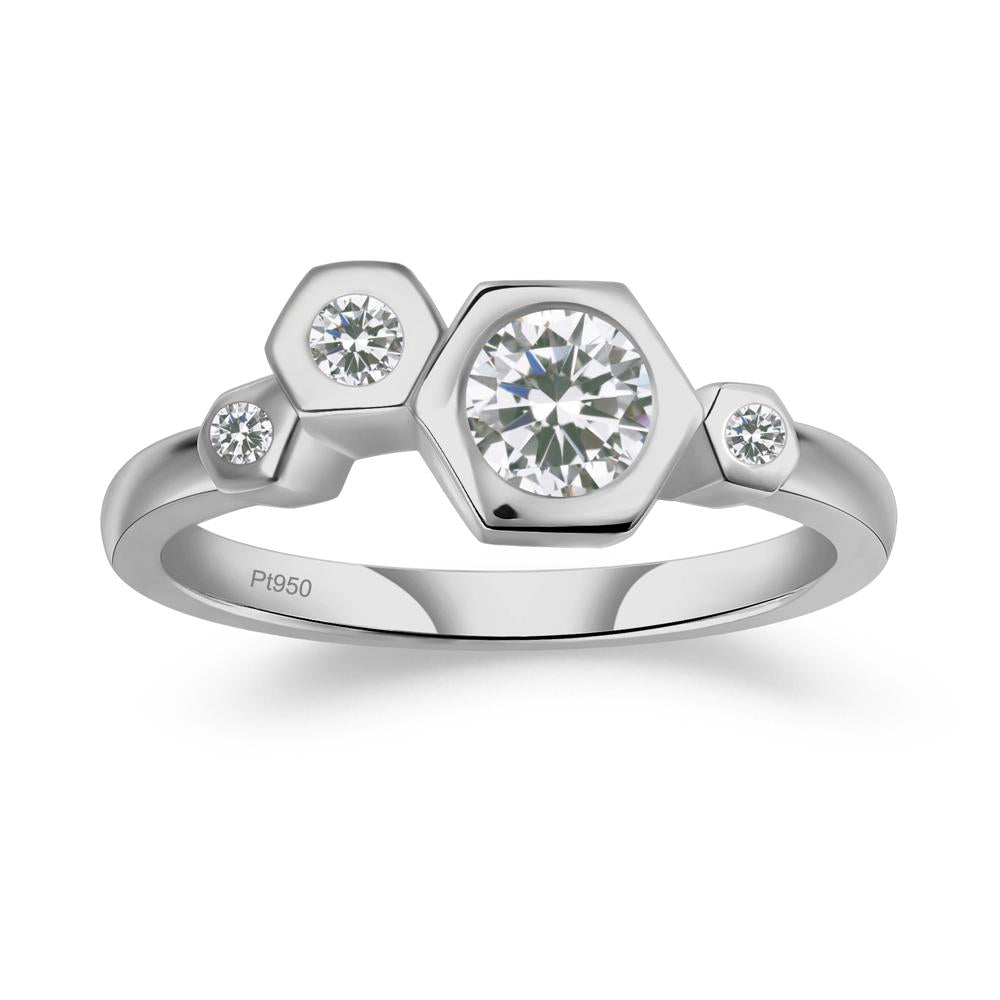 Unique Cubic Zirconia Constellation Ring - LUO Jewelry #metal_platinum