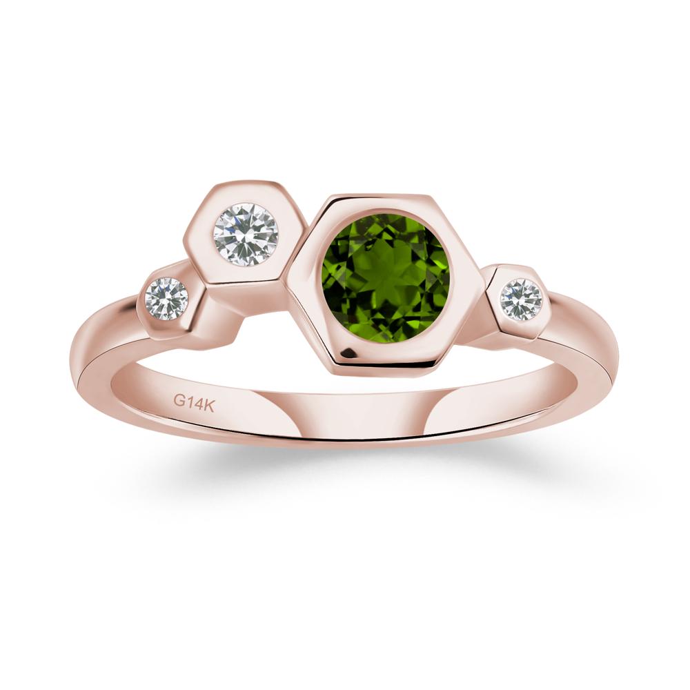 Unique Diopside Constellation Ring - LUO Jewelry #metal_14k rose gold