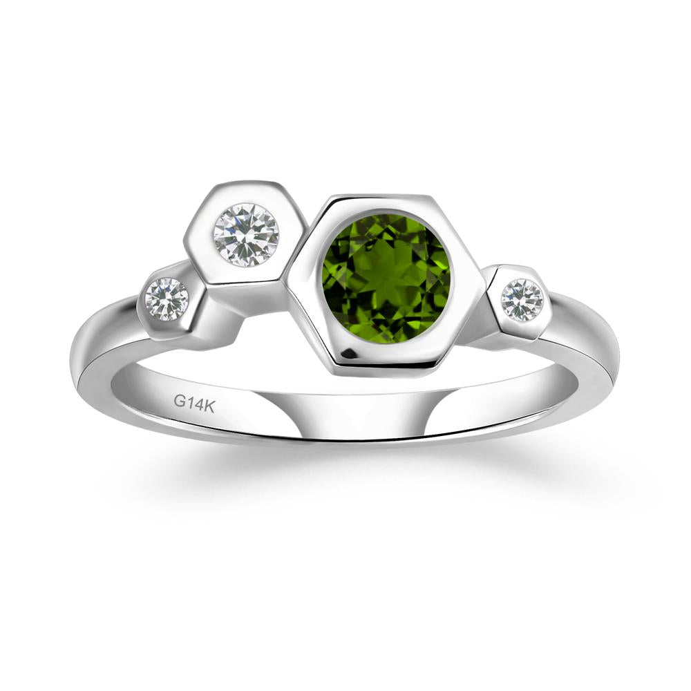 Unique Diopside Constellation Ring - LUO Jewelry #metal_14k white gold