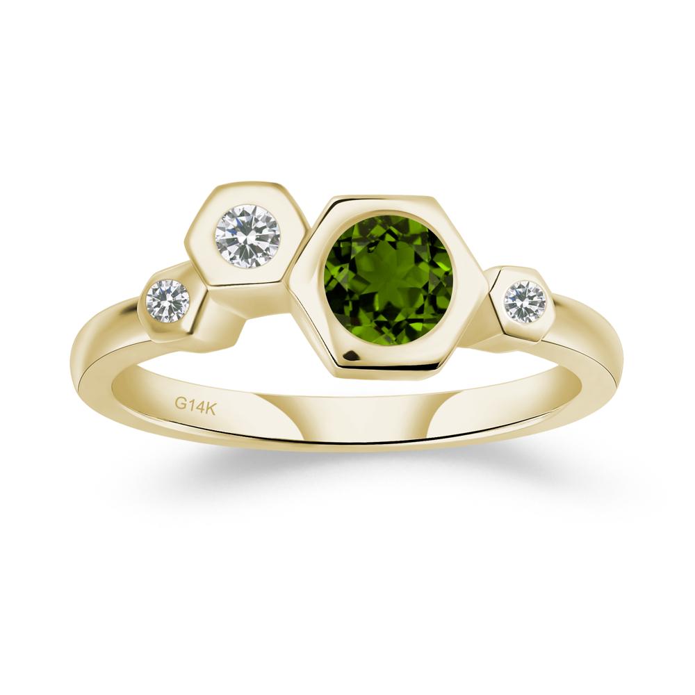 Unique Diopside Constellation Ring - LUO Jewelry #metal_14k yellow gold