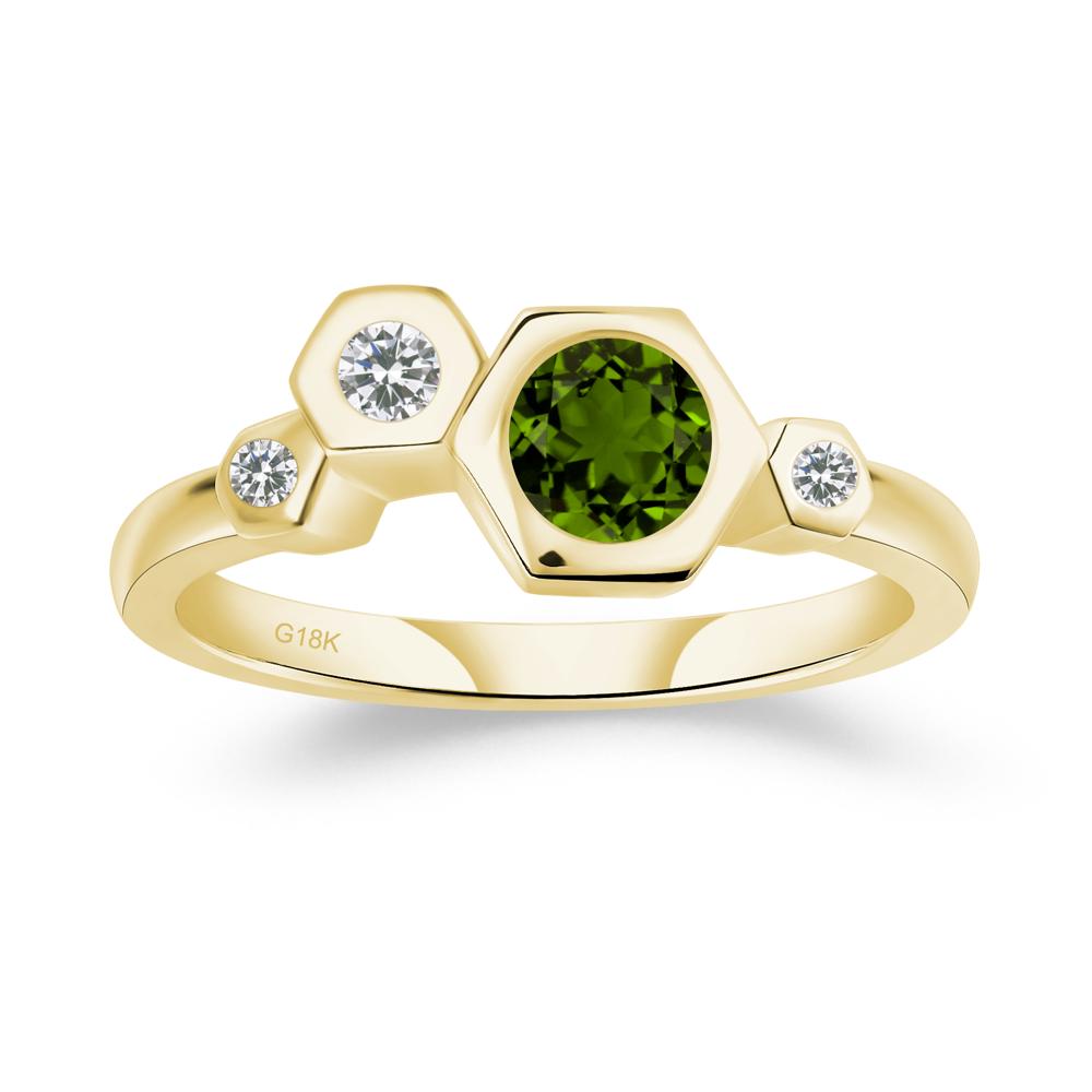 Unique Diopside Constellation Ring - LUO Jewelry #metal_18k yellow gold