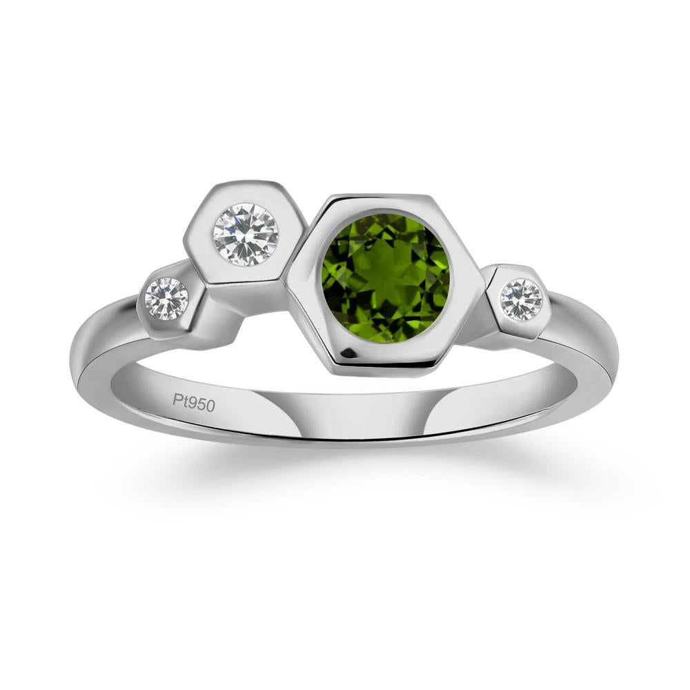 Unique Diopside Constellation Ring - LUO Jewelry #metal_platinum