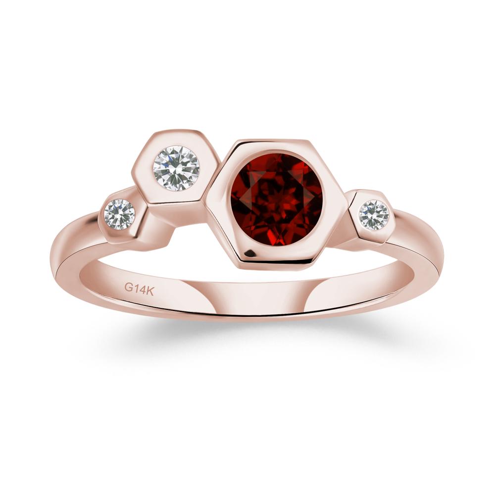 Unique Garnet Constellation Ring - LUO Jewelry #metal_14k rose gold