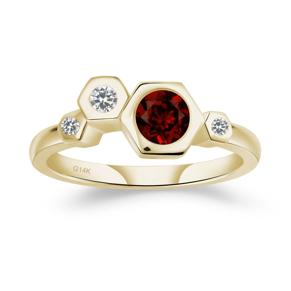 Unique Garnet Constellation Ring - LUO Jewelry #metal_14k yellow gold